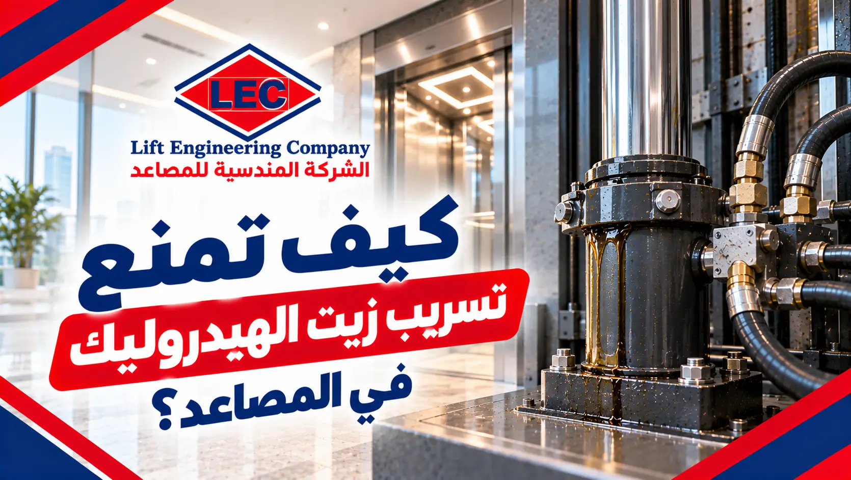 تسريب زيت الهيدروليك في المصاعد