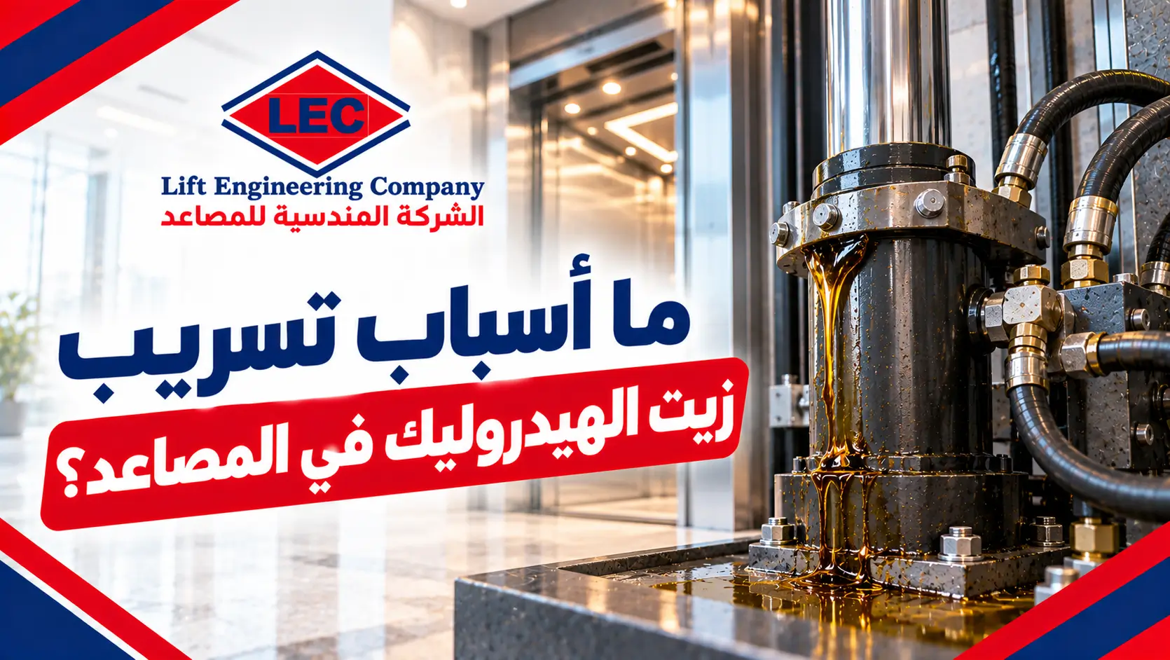 تسريب زيت الهيدروليك في المصاعد